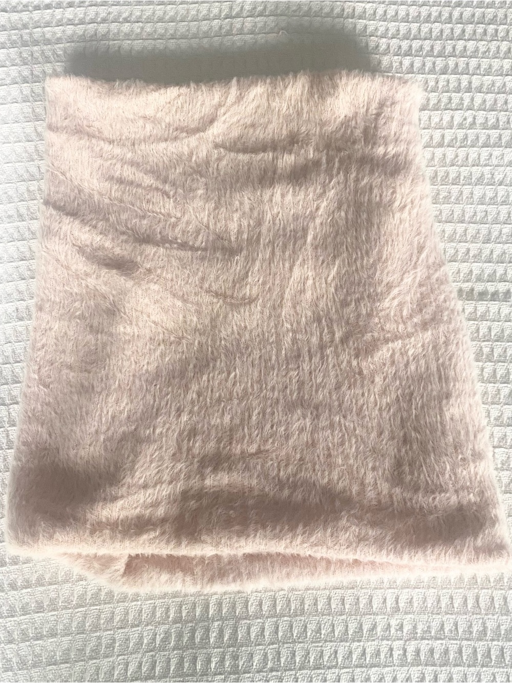 CALIA Plush Blush Pink Fuzzy Knit snood